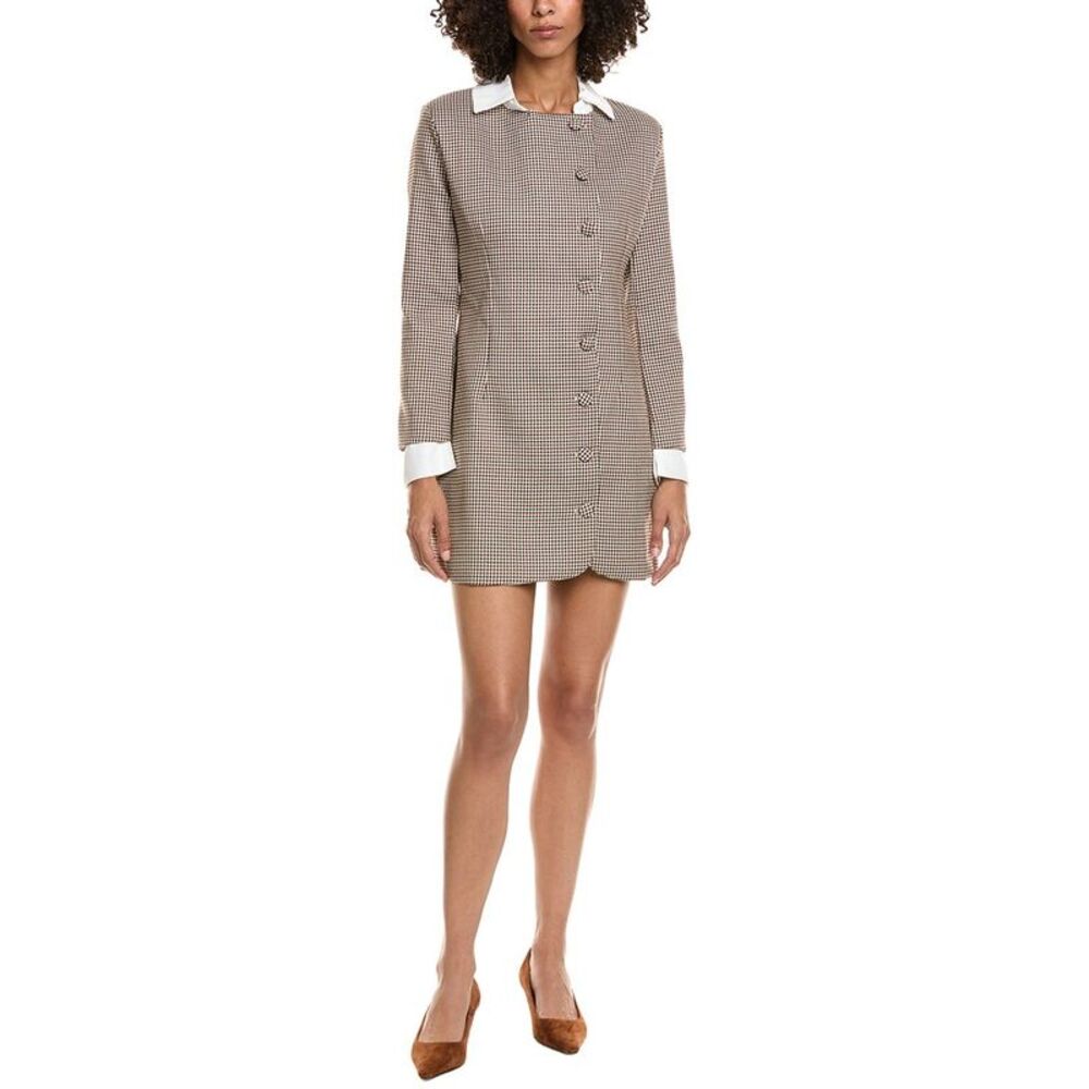 Hl Affair Womens Print Mini Dress, Tan